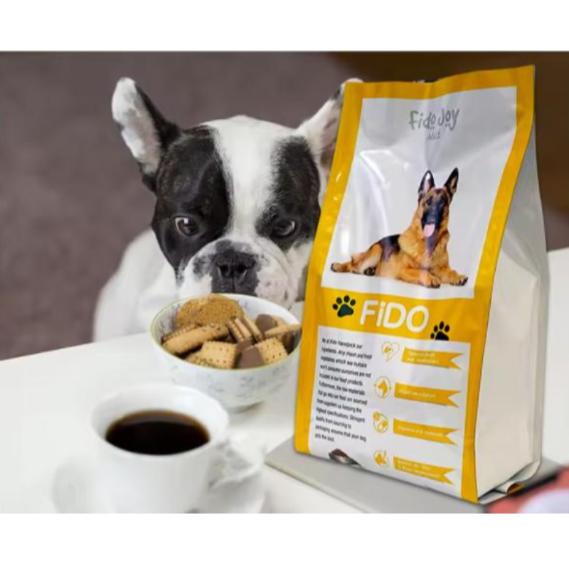 Brugerdefineret Big 10 kg 15 kg 20 kg genlukbar lynlås pla pbat Bionedbrydeligt plastik Pet Dog behandler Feed Snack Packaging Pose til mad