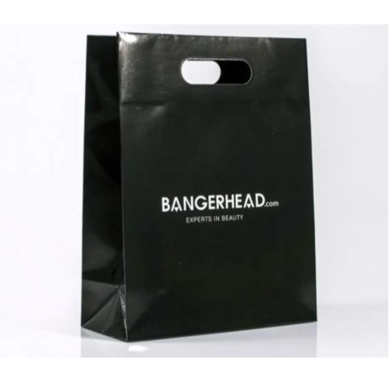 Art Paper Die Cut Kraft Paper Bag Christmas Flap Die Cut Handle Gift Bag Black Bionedbroadble Boutique Shopping Paper Bag