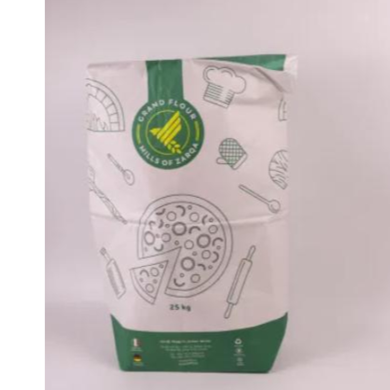 Multilags kraft papir hvede bageri maida mel emballage taske størrelse 25 kg